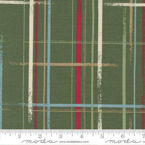 Printed Cotton Poplin - Good News Great Joy - Candy Stripes - Pine