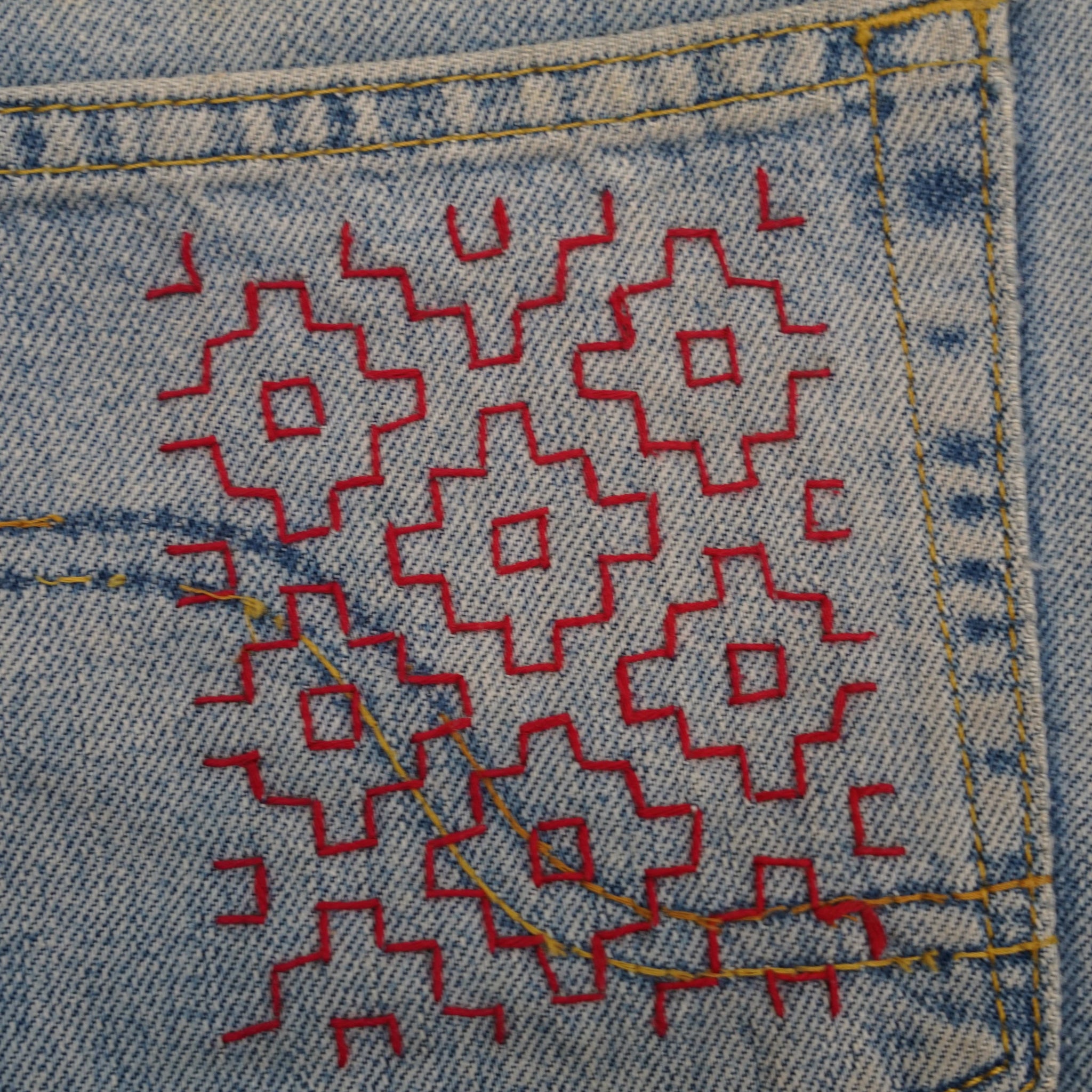 Sashiko Inspired Visible Mending for Denim with Sewing Smith