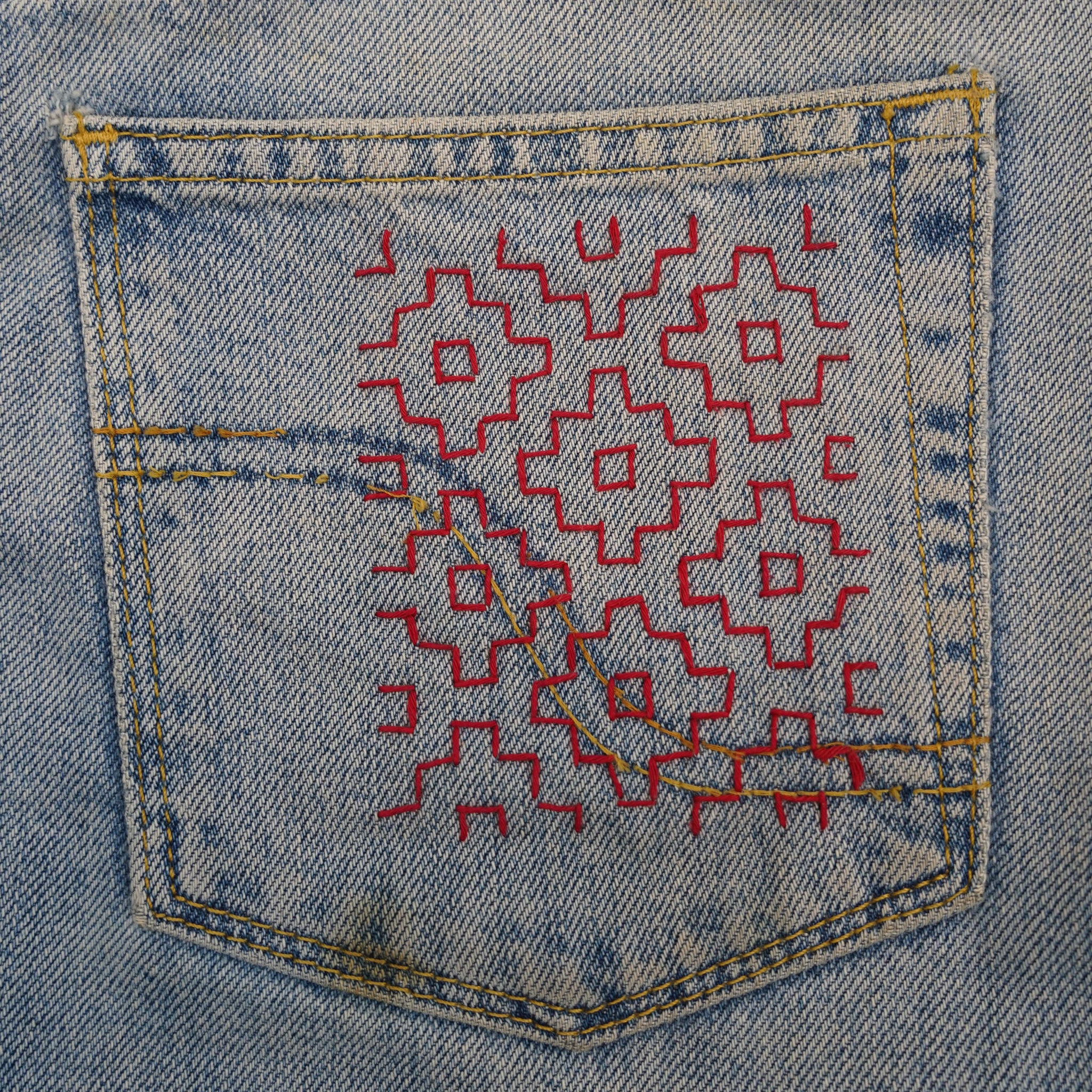 Sashiko Inspired Visible Mending for Denim with Sewing Smith