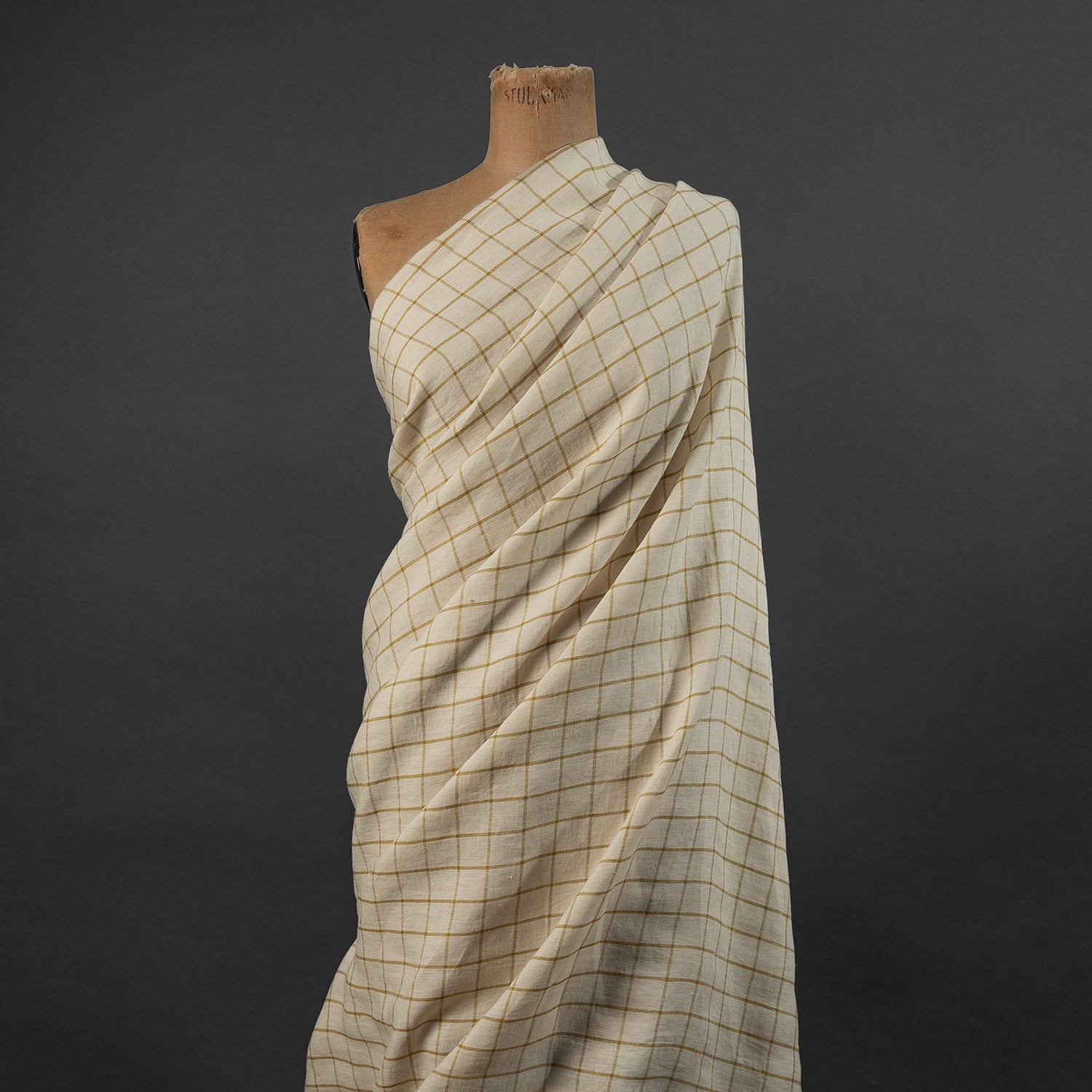European Linen Windowpane Check - Elderflower