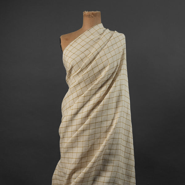 European Linen Windowpane Check - Elderflower