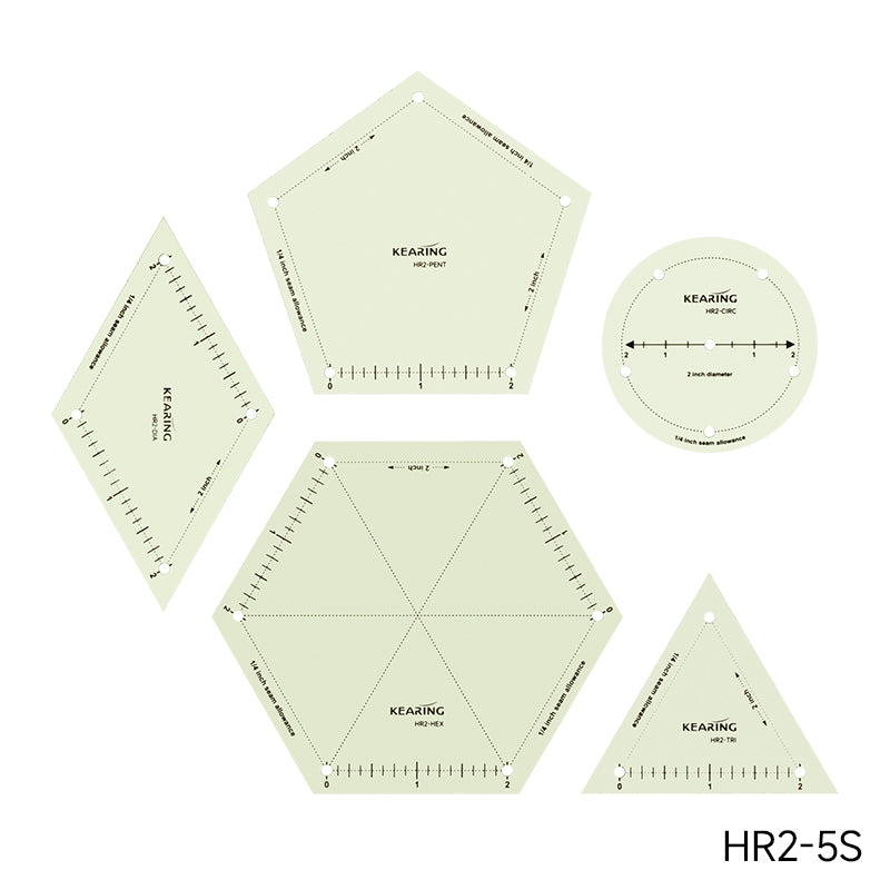 2 Inch Hot Ironing Quilting Template Set
