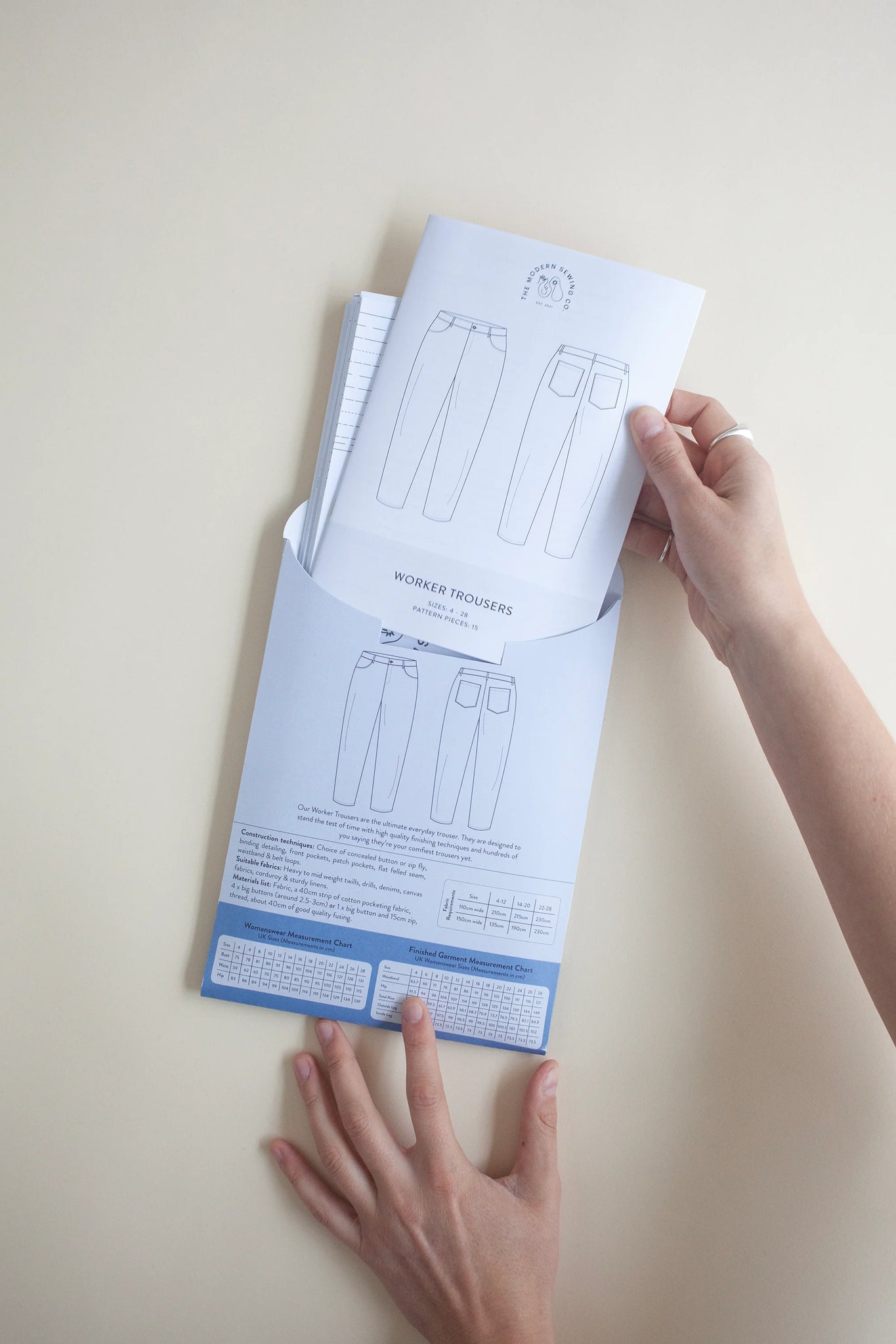 Modern Sewing Company - Worker Trousers Womens - Paper Pattern