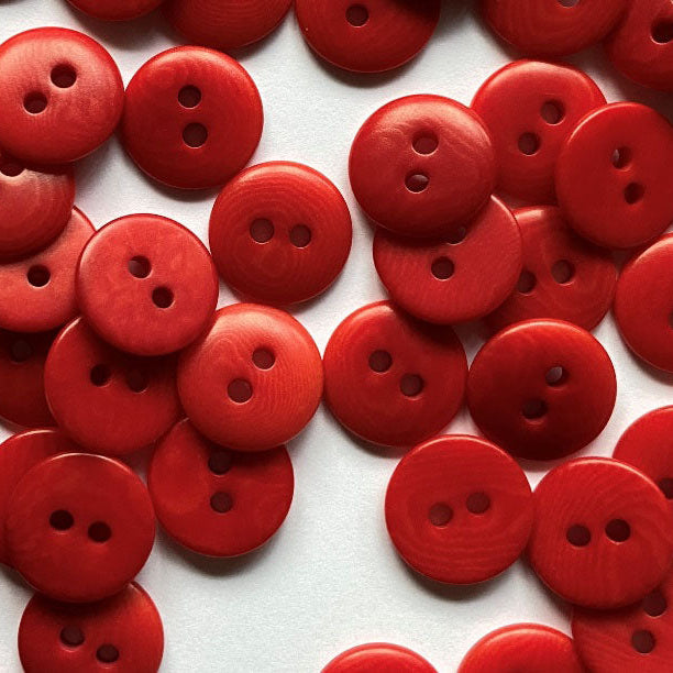 Corozo Button - Red