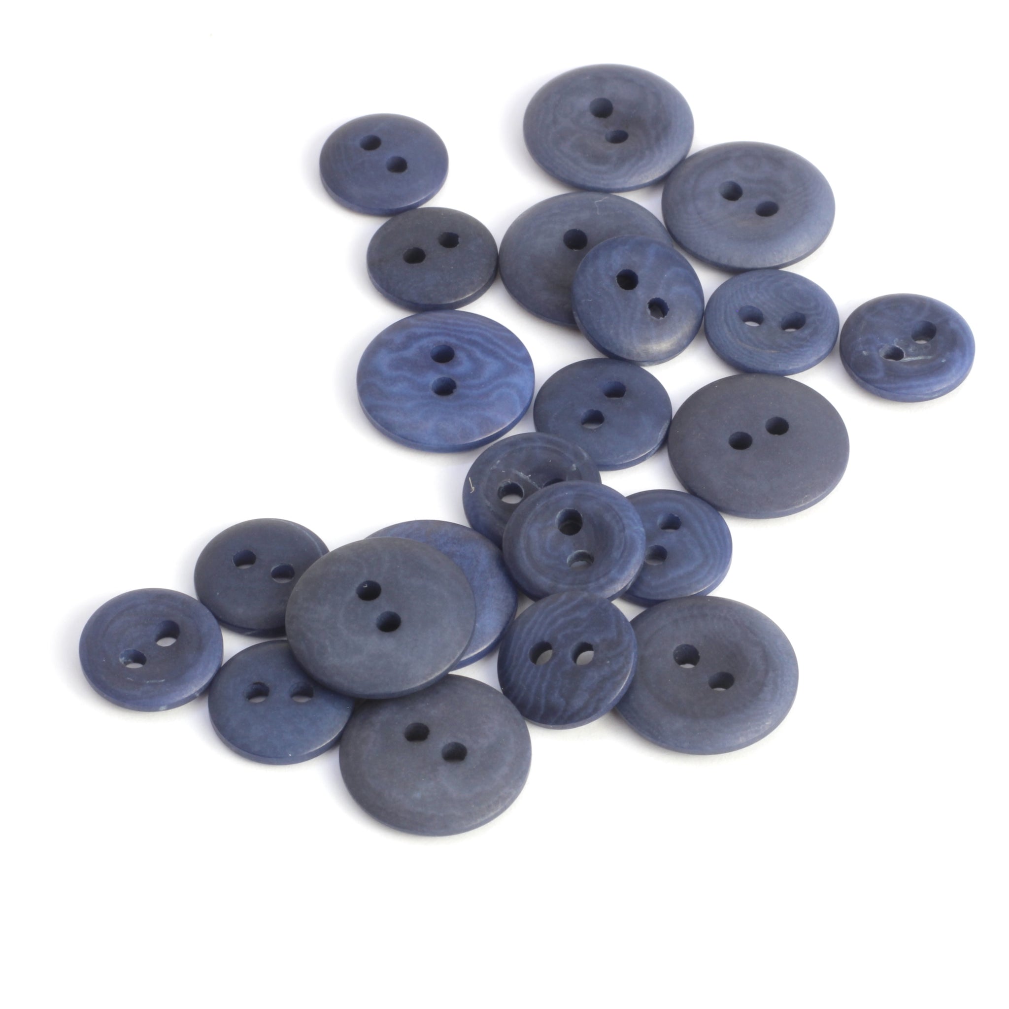 Corozo Button - Two Hole - Navy