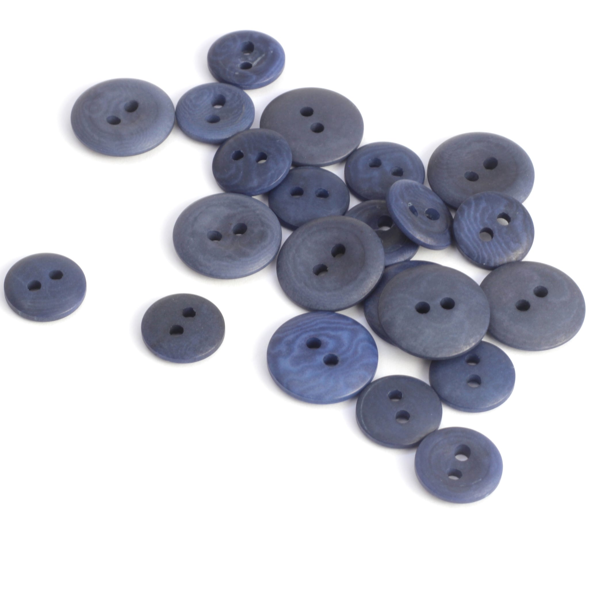 Corozo Button - Two Hole - Navy