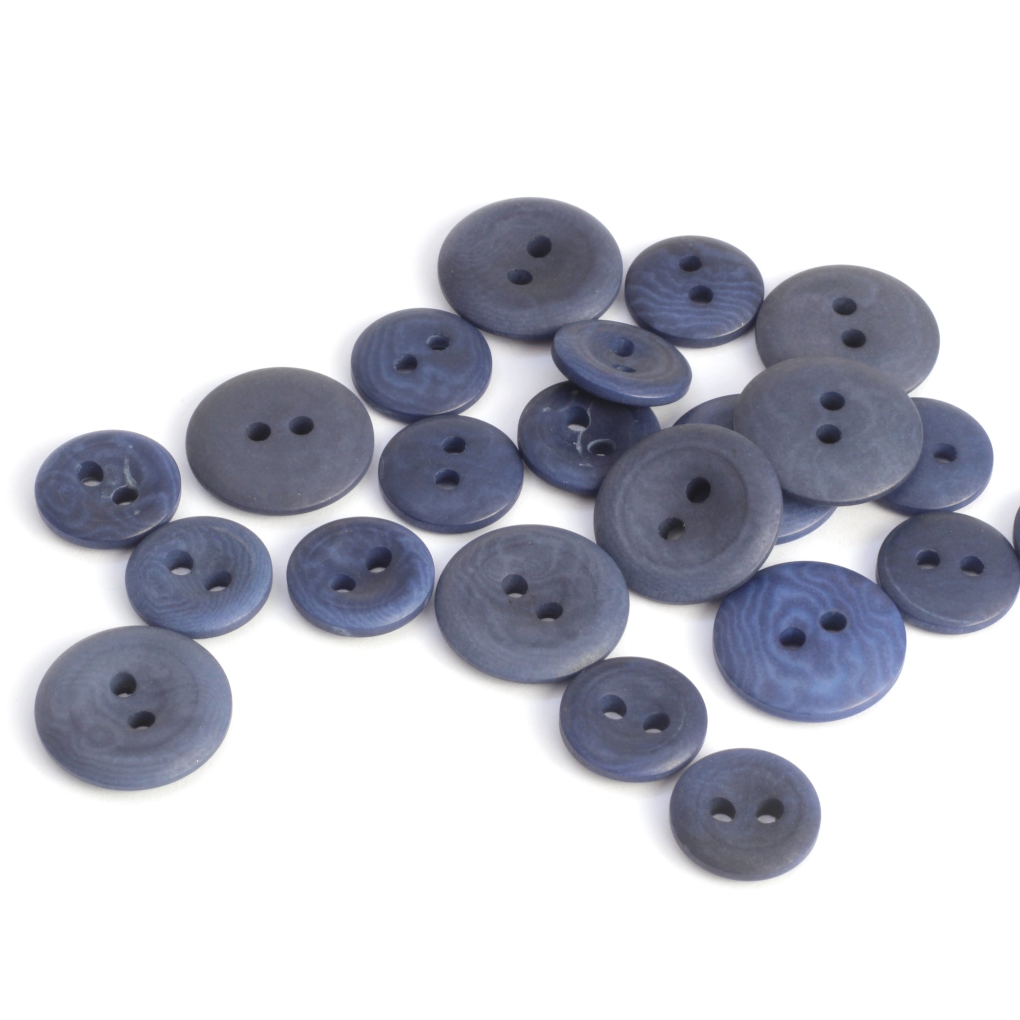 Corozo Button - Two Hole - Navy