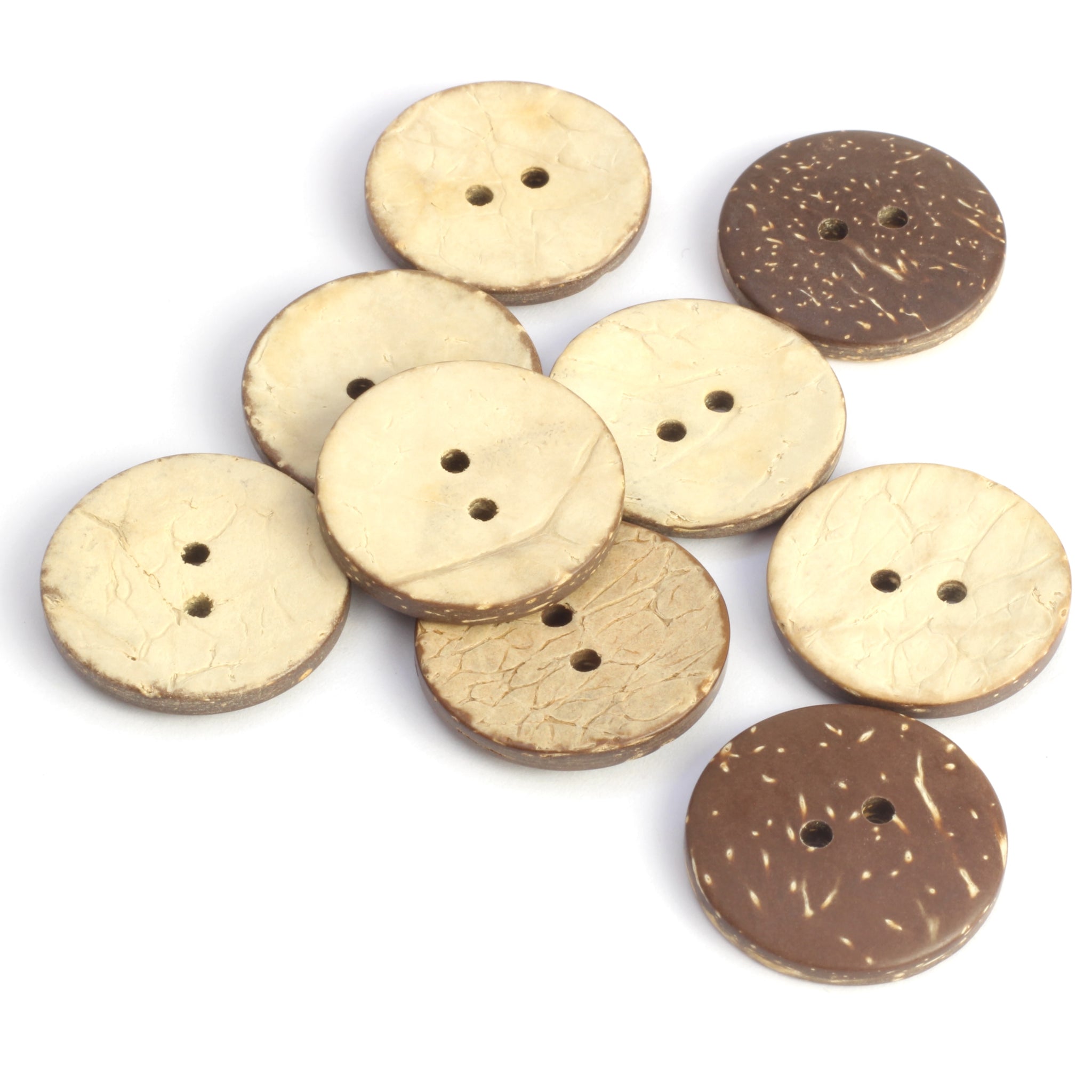 Coloured Coconut Buttons - Natural