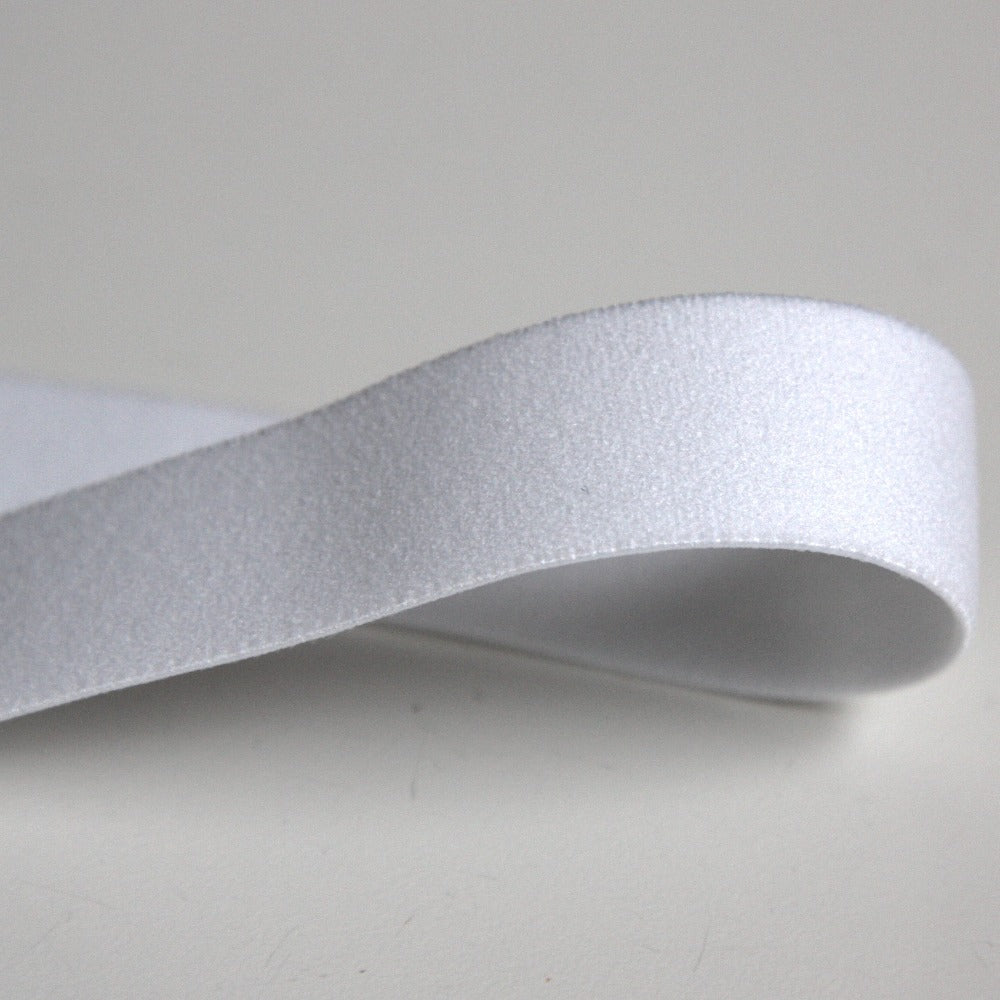 Soft Narrow Belting Elastic - White