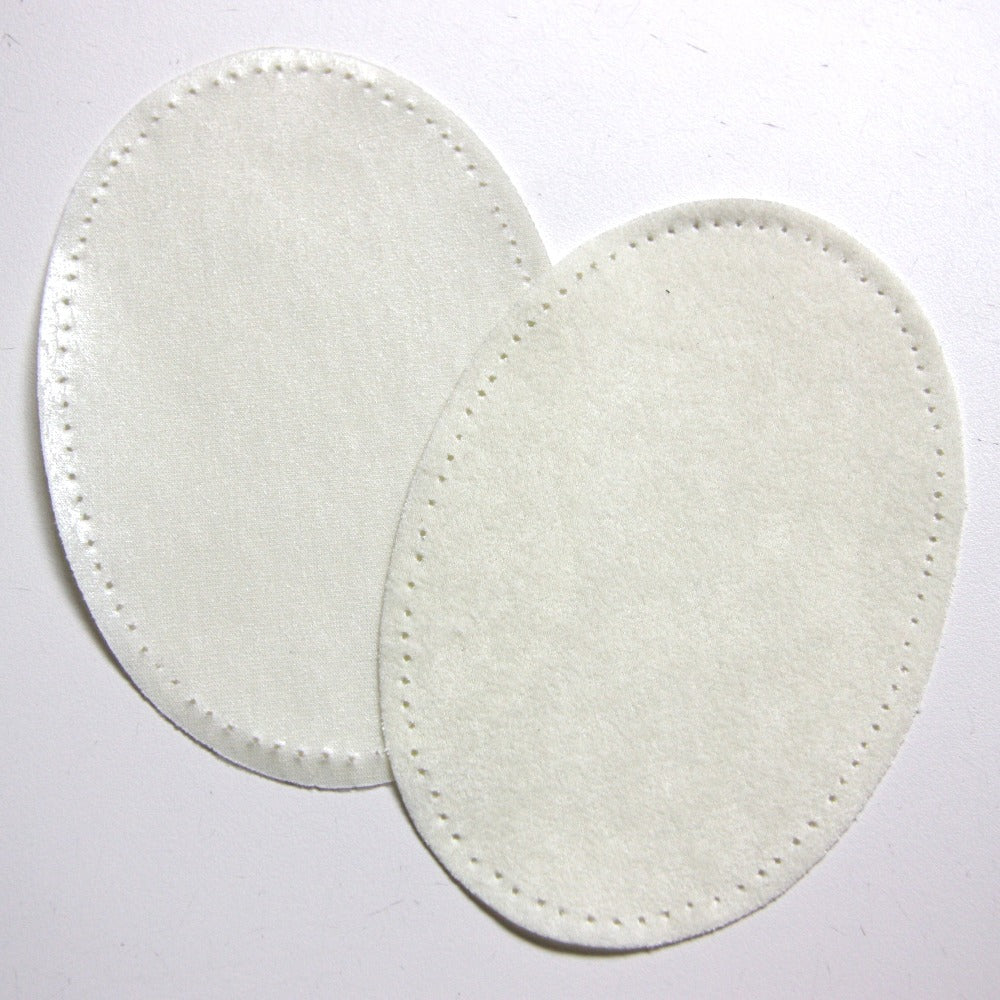 Iron-on Suedette Elbow Patches - Ecru