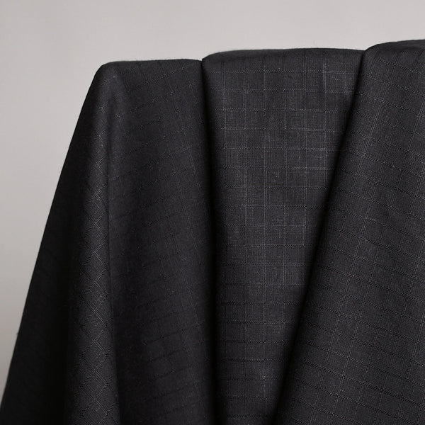 Atelier Brunette- Viscose/Linen - Little Tile  - Deep Charcoal