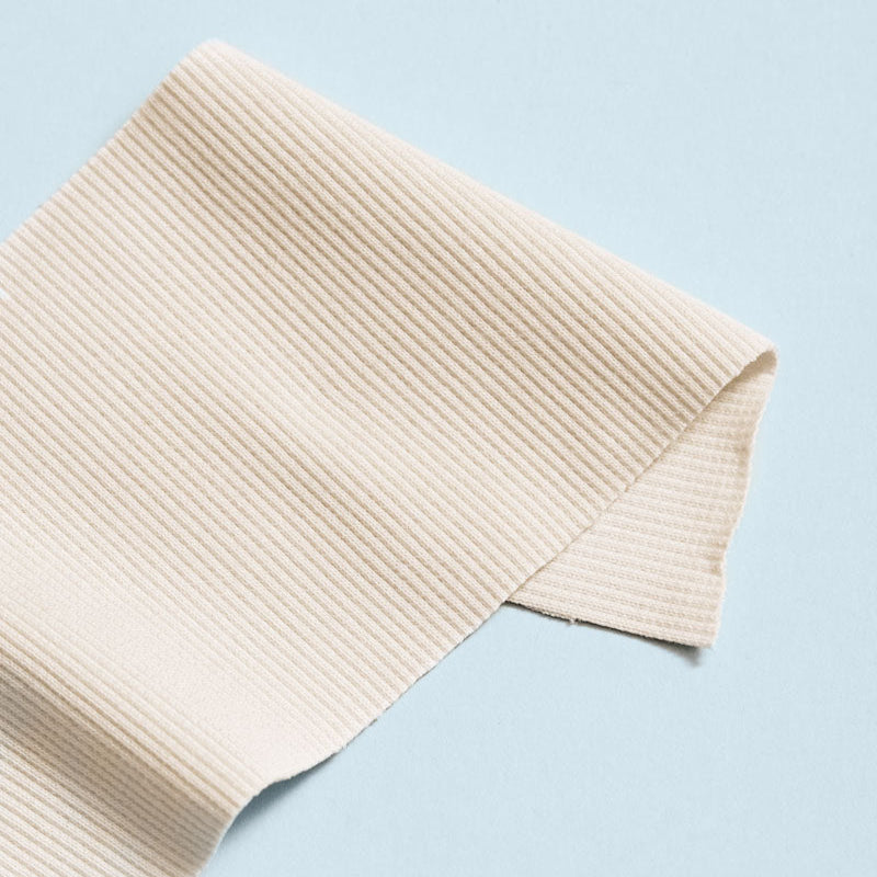 Organic Cotton Ribbing - Cream