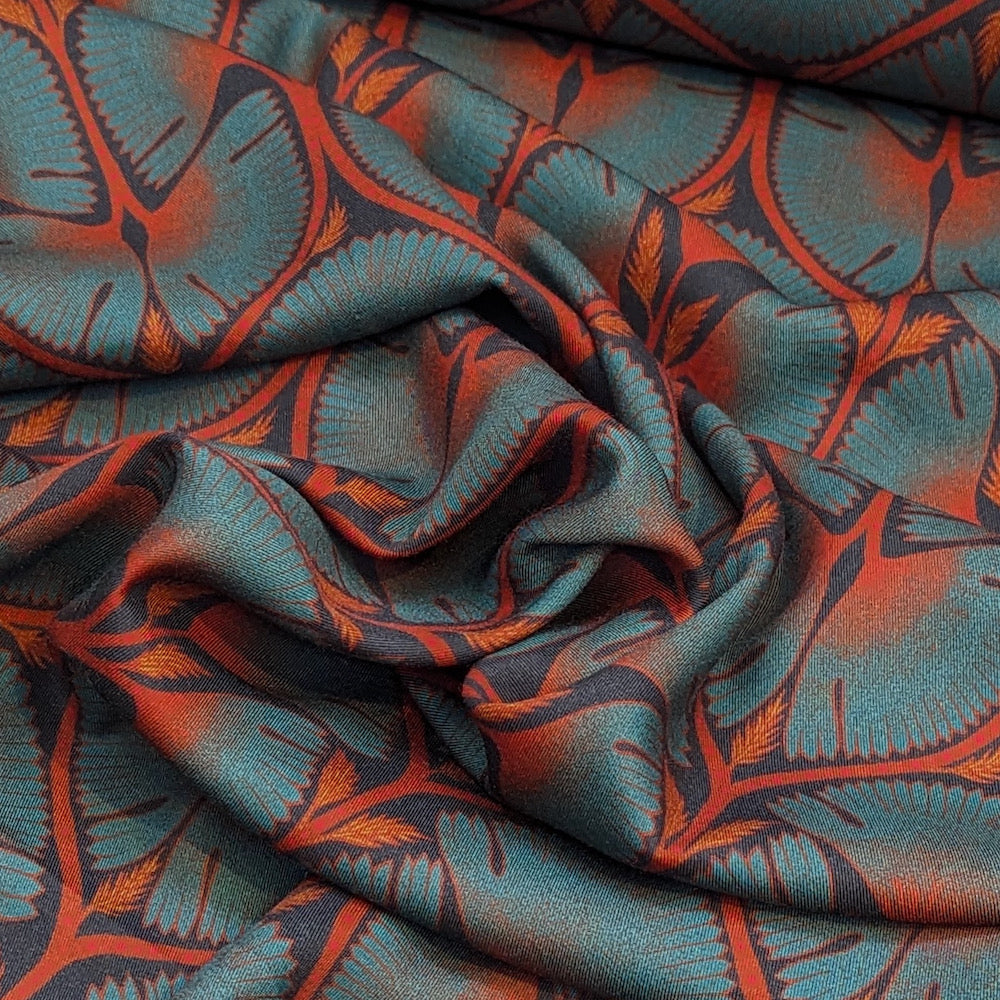 Panspermia Printed Viscose Twill - Moonflower - Moss