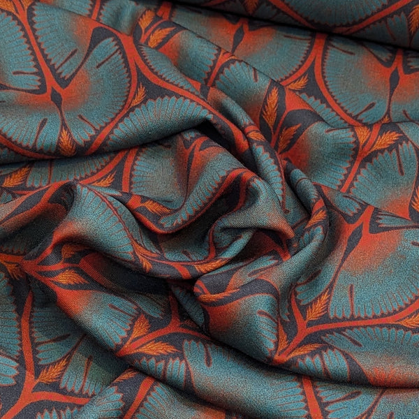 Panspermia Printed Viscose Twill - Moonflower - Moss