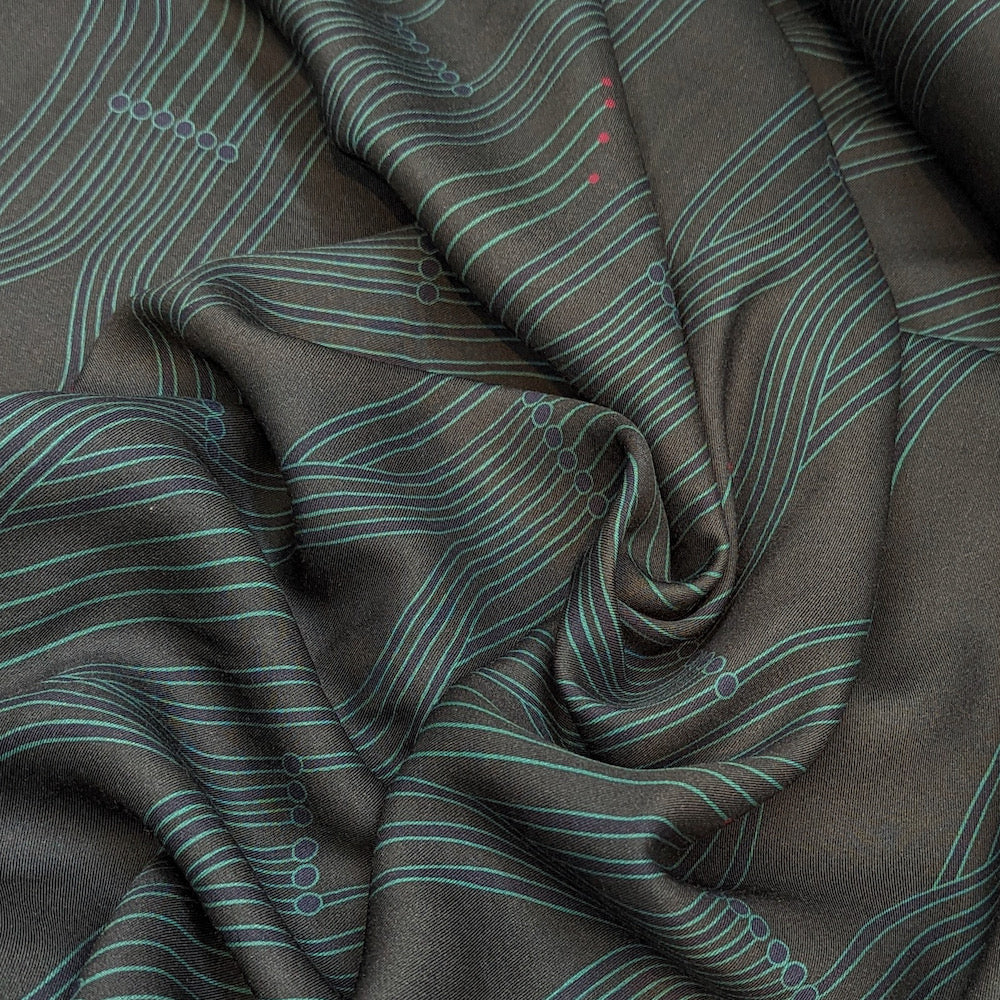 Panspermia Printed Viscose Twill - Stamen - Moss