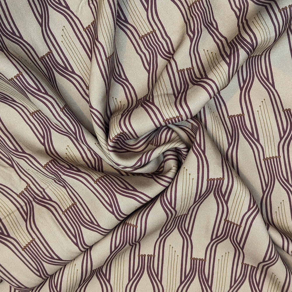 Panspermia Printed Viscose Twill - Stamen - Bone