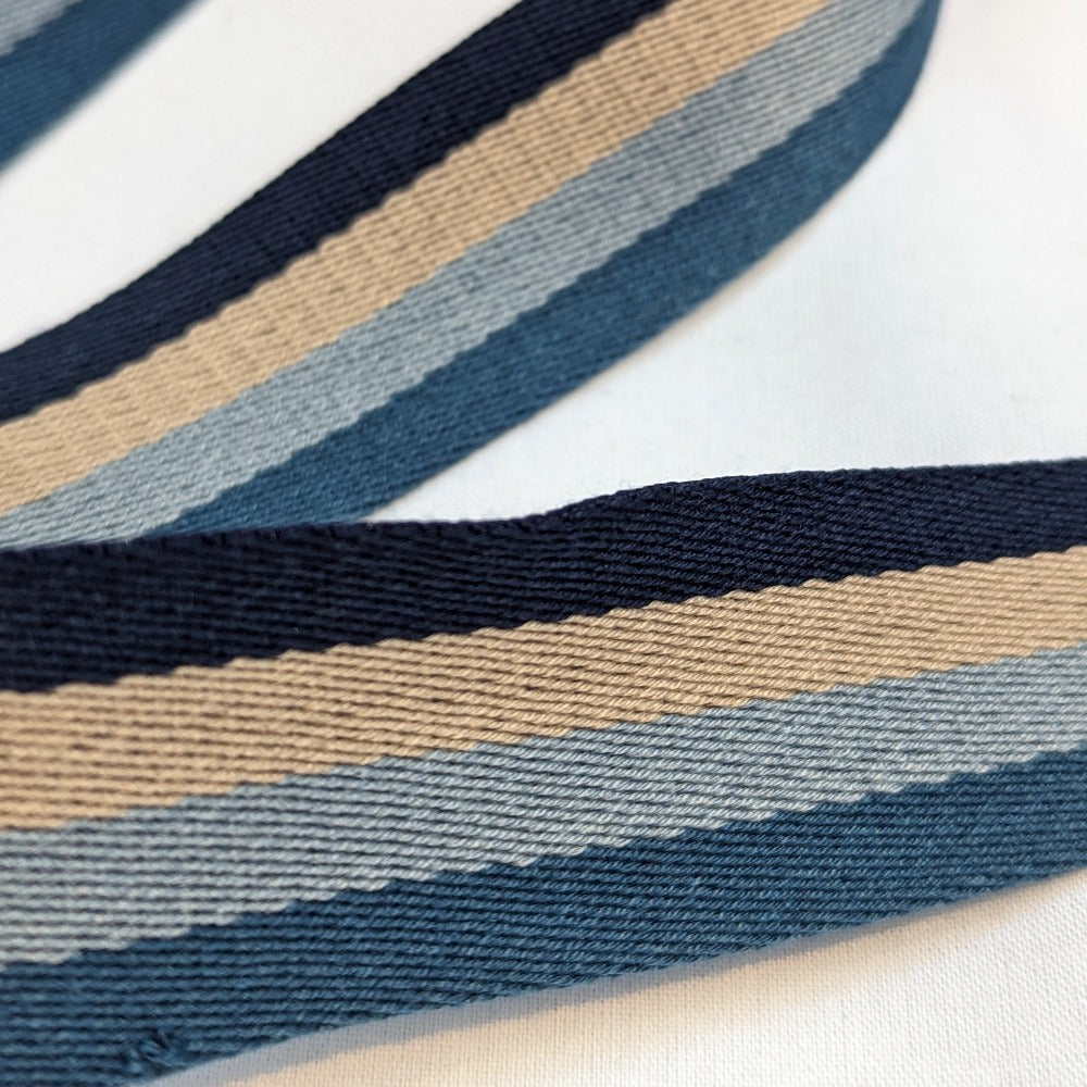 Striped Webbing 38mm - Stripe Blues