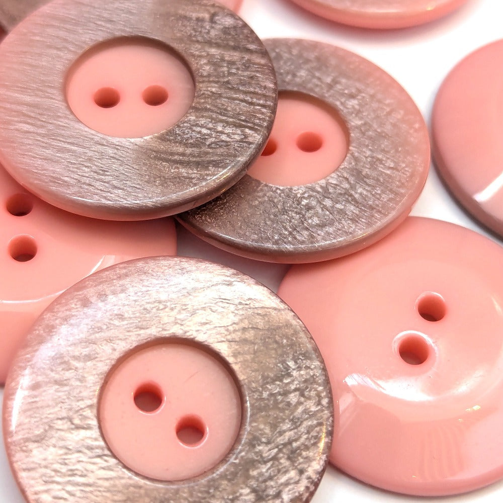 Large Gradient Button - Dusky Pink - 34mm