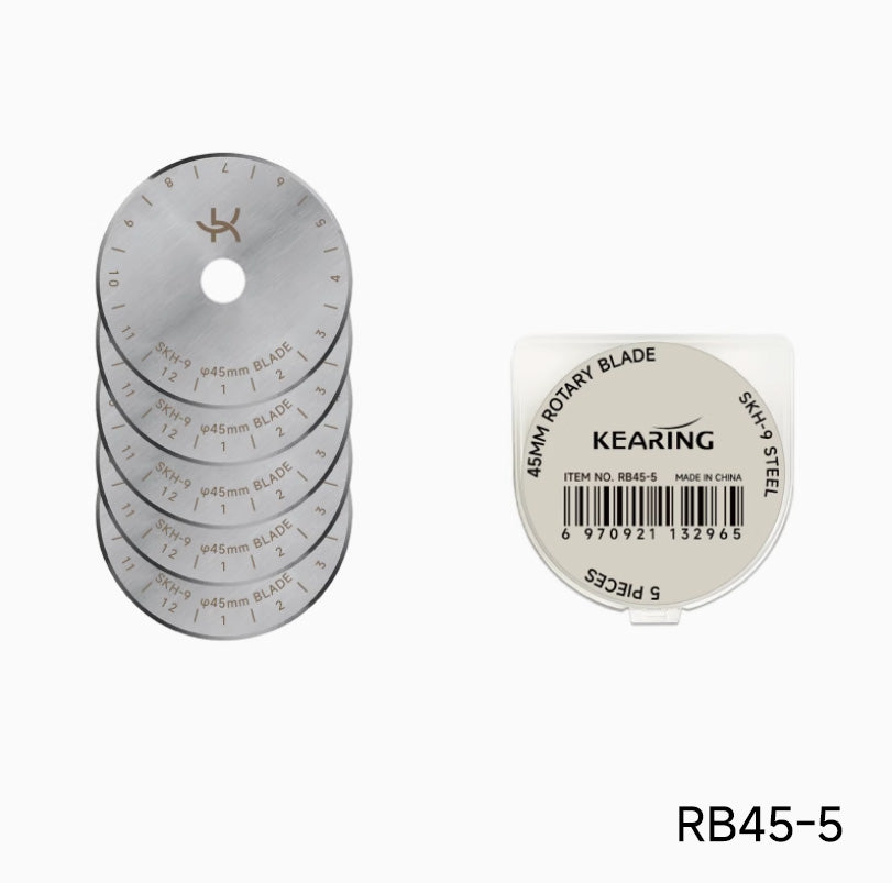 Kearing - 45mm Rotary Cutter Blades (Pack of 5)