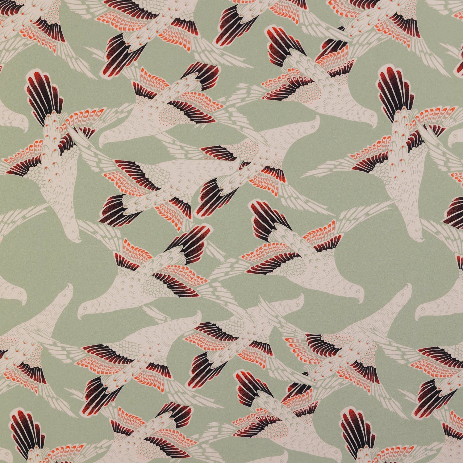 High Noon Printed Tencel - Hawks - Milkbottle
