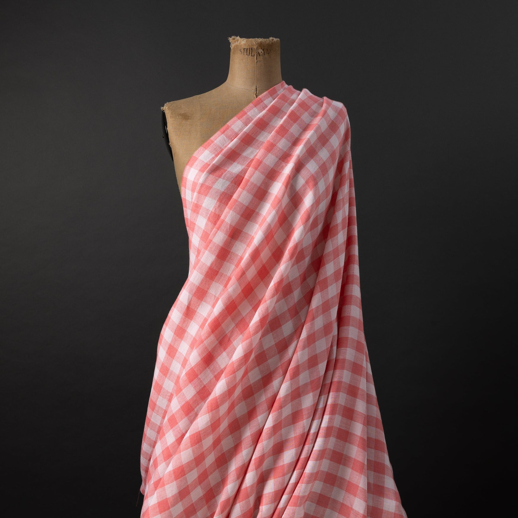 European Linen Gingham - Bubblegum