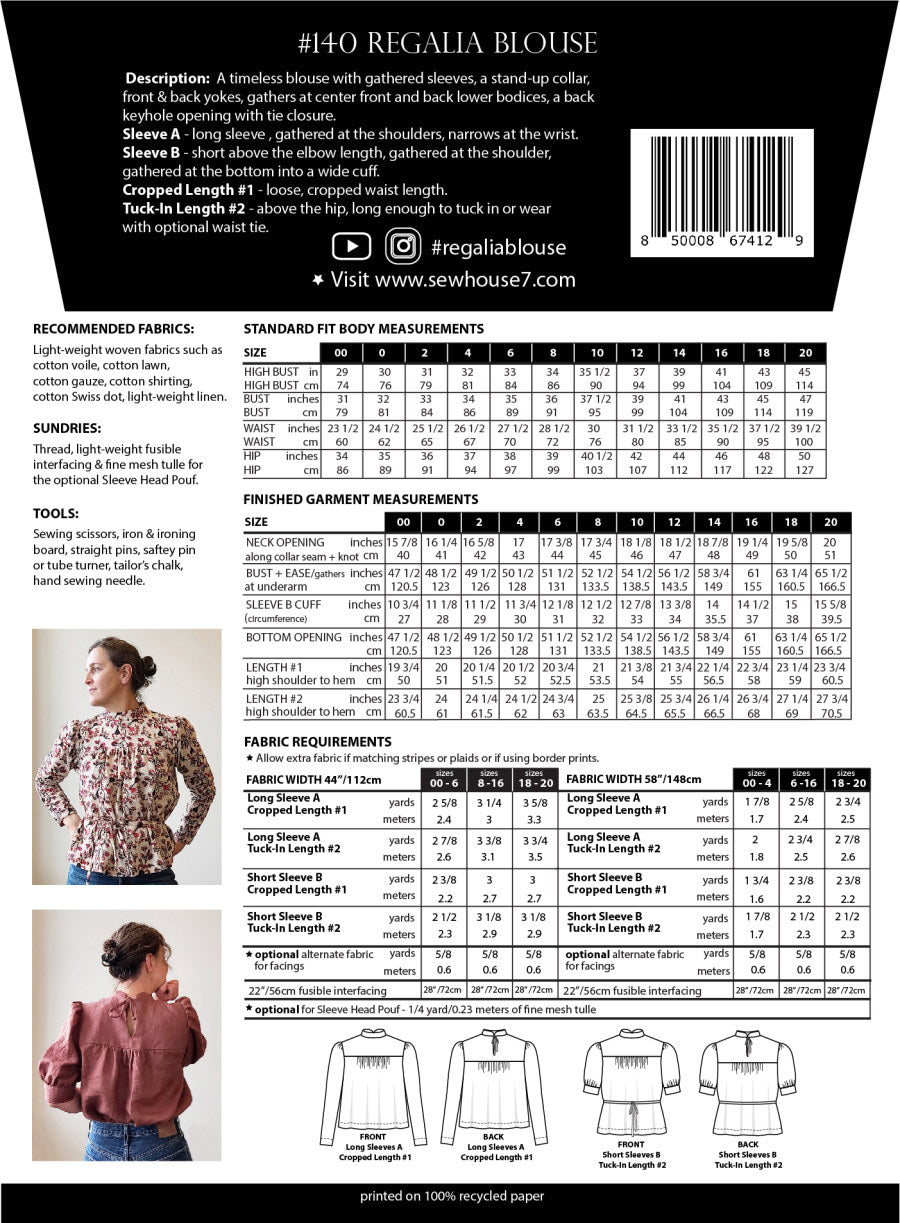 Sew House Seven - The Regalia Blouse