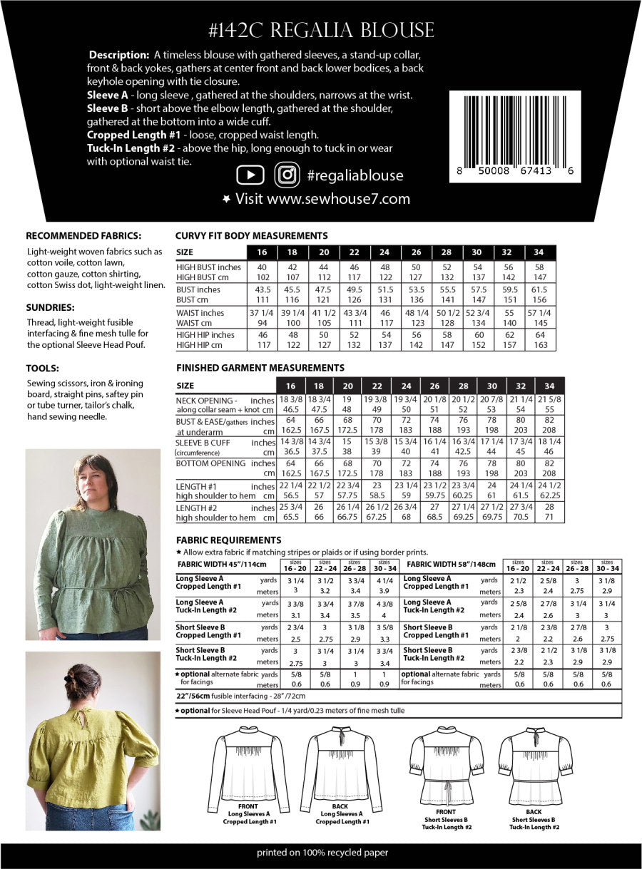 Sew House Seven - The Regalia Blouse