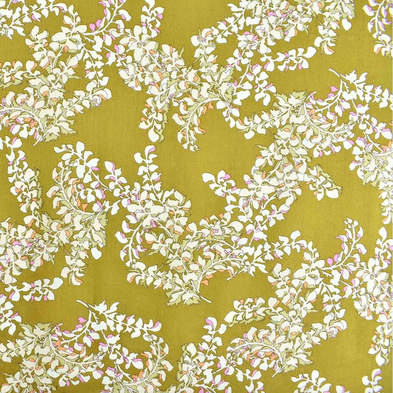 Luxury Printed Cotton Lawn - Faroe - Gold