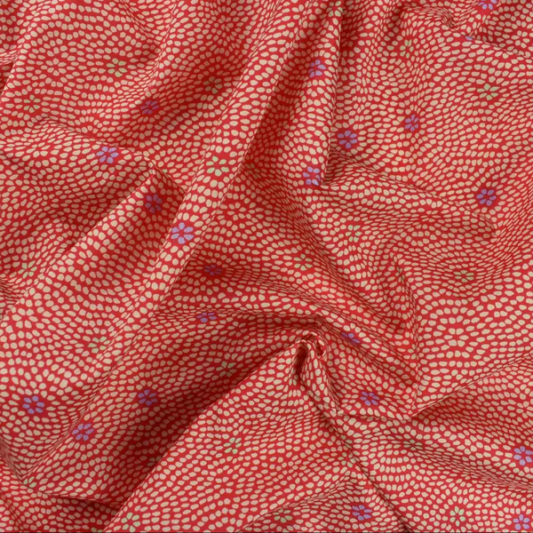 Luxury Printed Cotton Lawn - Journey - Red