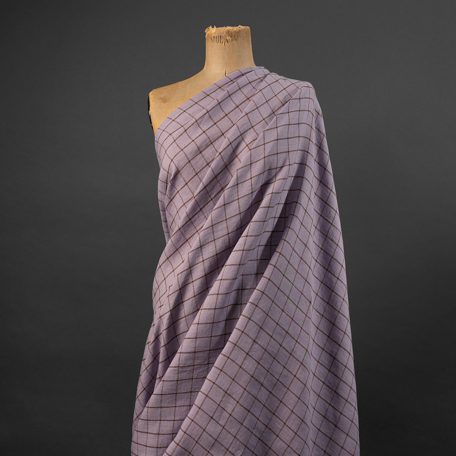 European Linen Windowpane Check - Taro