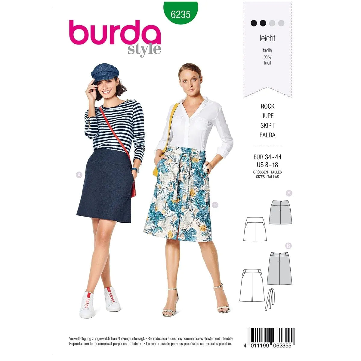 Women's Skirt with Yoke B6235