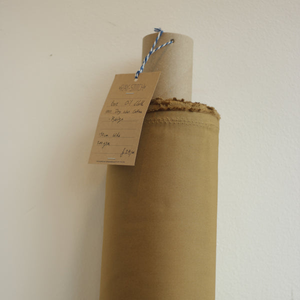 Oil Cloth - 6oz Dry Wax Cotton - Beige