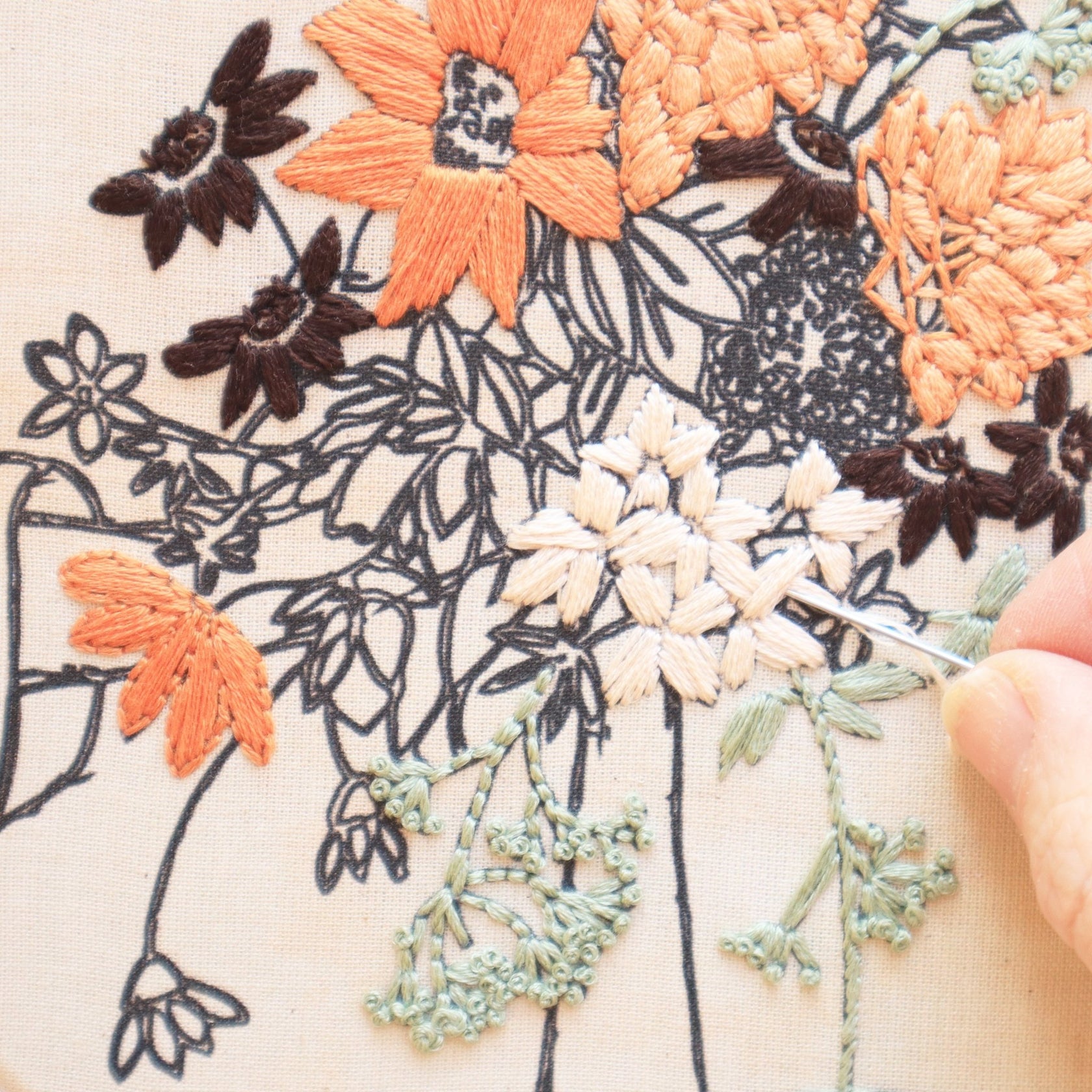 Stitch Happy Embroidery Kit - Boho Bouquet