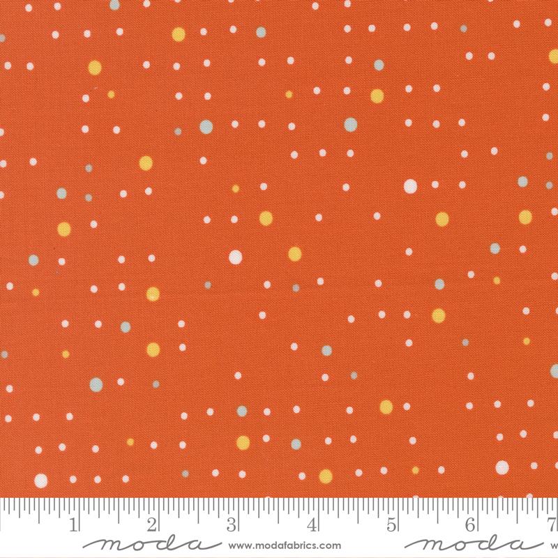 Printed Cotton Poplin - Zen Chic - Balisong - Papaya Mini Dots