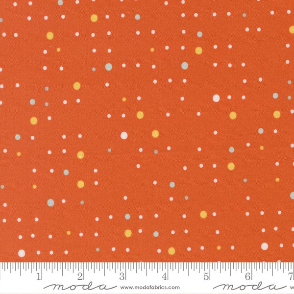 Printed Cotton Poplin - Zen Chic - Balisong - Papaya Mini Dots