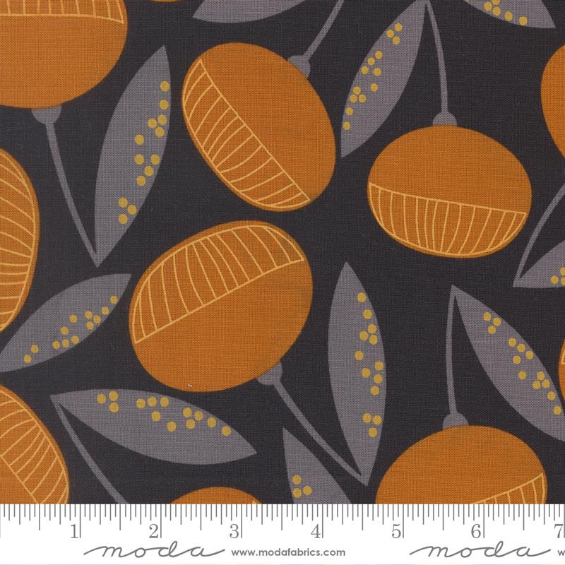 Printed Cotton Poplin - Zen Chic - Balisong - Midnight Nut