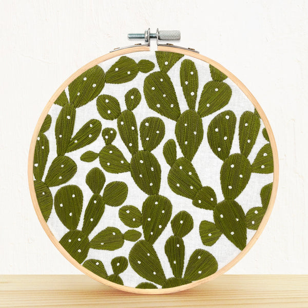Embroidery and Sage Embroidery Kit - Prickly Pears