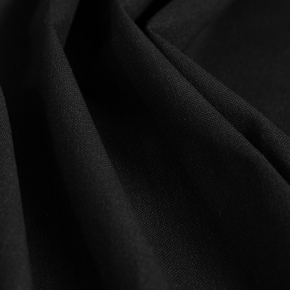 Organic Cotton - Open Weave Canvas - Black