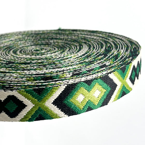 Aztec Webbing 38mm - Bottle/Leaf/Natural