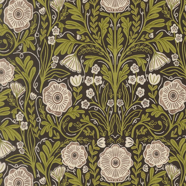 Printed Cotton Poplin - Gingiber - The Henhouse - Poppy Florals - Iron
