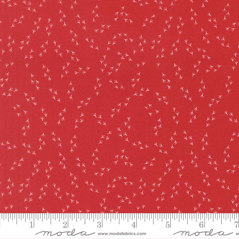 Printed Cotton Poplin - Gingiber - The Henhouse - Footprints - Barn
