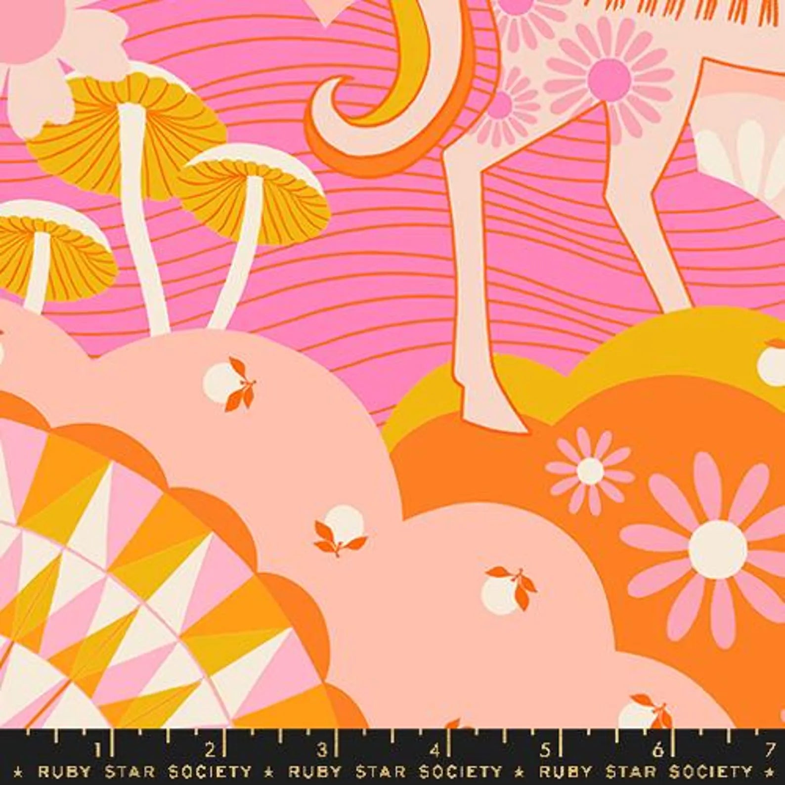 Printed Cotton Poplin - Carousel by Ruby Star - Zinnia Daydreamer
