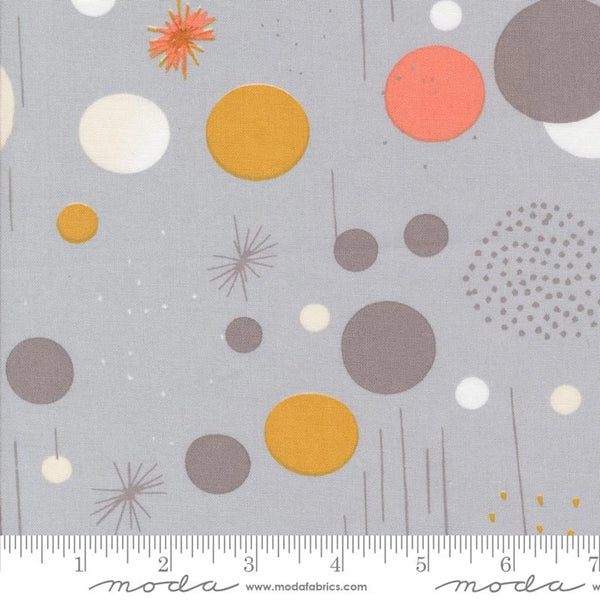 Printed Cotton Poplin - Zen Chic - Simply Cozy - Playful Modern Dots - Silver