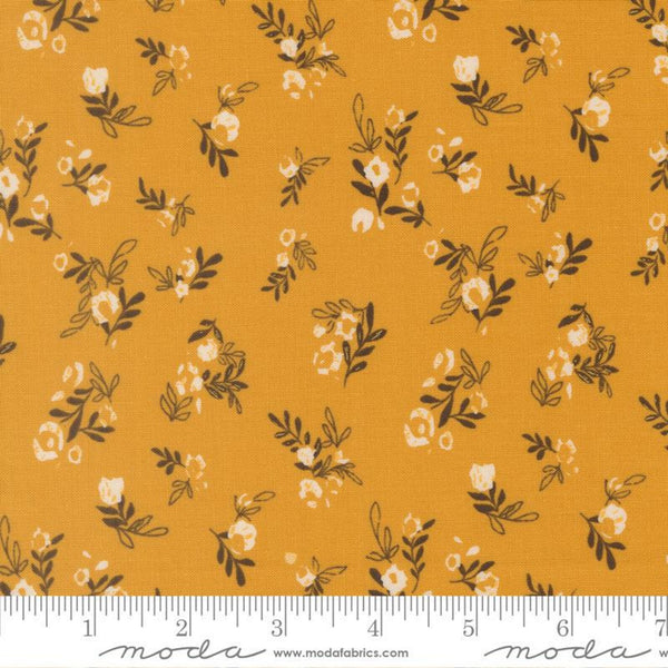 Printed Cotton Poplin - Boho Haven - Ditsy - Dijon