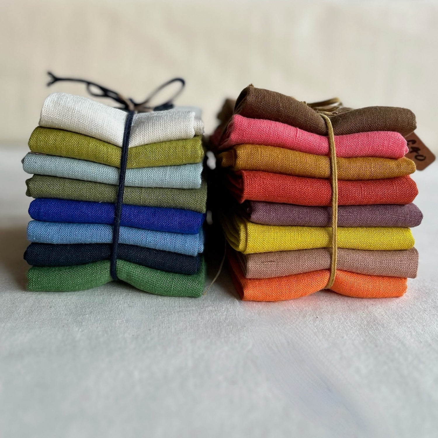 European Linen Bundle of 8 - Blues and Greens