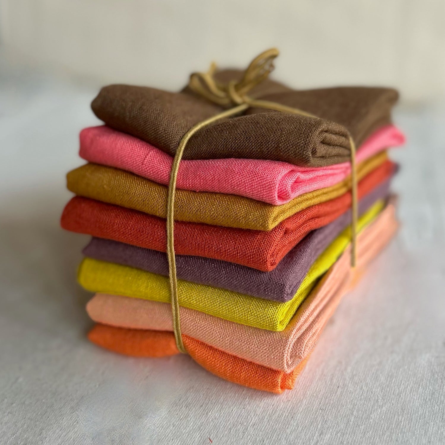 European Linen Bundle of 8 - Warm Colours