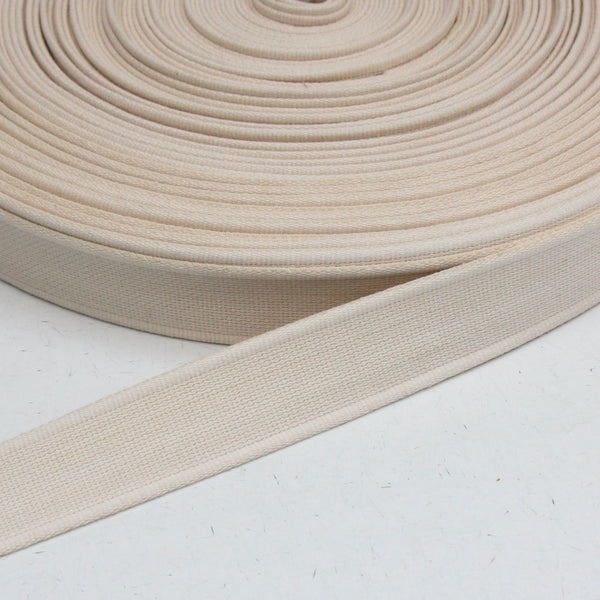 Cotton Strap Webbing 30mm - Natural