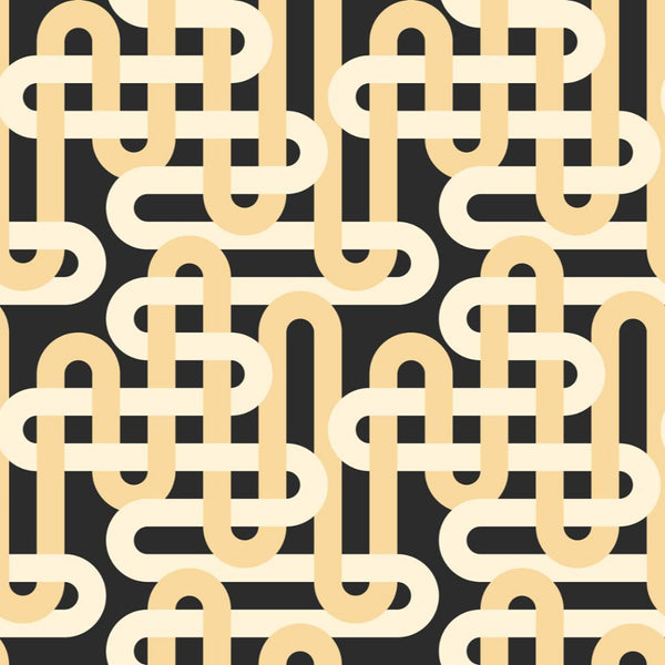 Drapey Cotton Print - Emily Van Hoff Groove - Nightfall