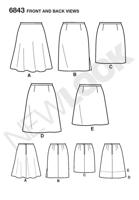 Women's Skirt with Back Zip NL6843
