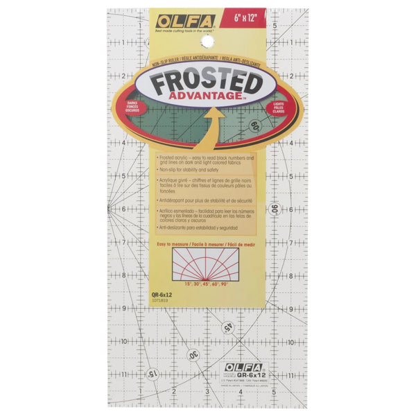 Olfa Frosted Quilter's Ruler - 6" x 12"
